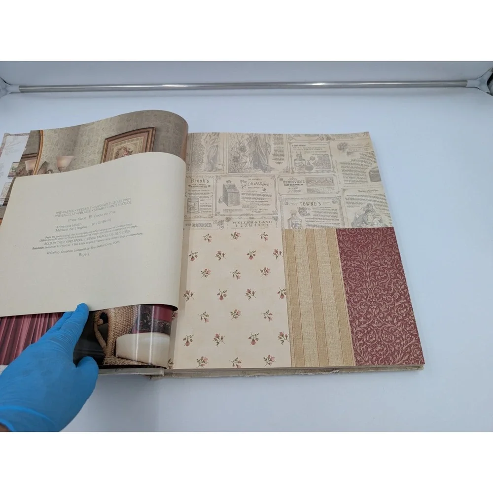 Vintage Victorian Wallpaper Sample Book Warner Reproduction Art Decor Floral 90s